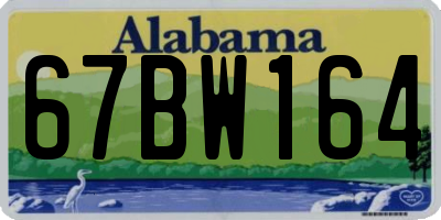 AL license plate 67BW164