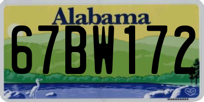 AL license plate 67BW172