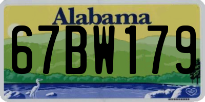 AL license plate 67BW179
