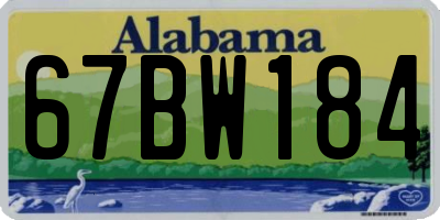 AL license plate 67BW184