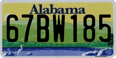 AL license plate 67BW185