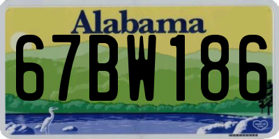 AL license plate 67BW186