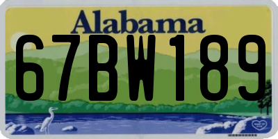 AL license plate 67BW189