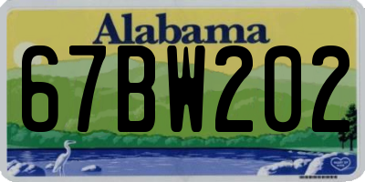 AL license plate 67BW202