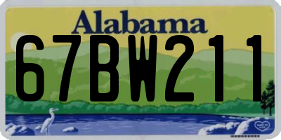AL license plate 67BW211
