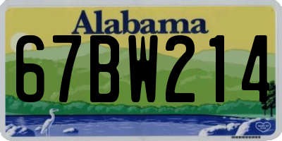 AL license plate 67BW214