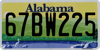 AL license plate 67BW225