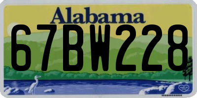 AL license plate 67BW228
