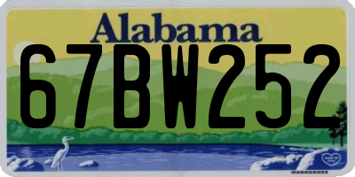 AL license plate 67BW252