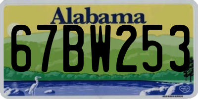 AL license plate 67BW253