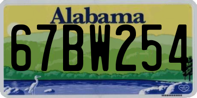 AL license plate 67BW254