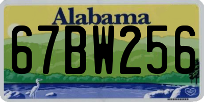 AL license plate 67BW256