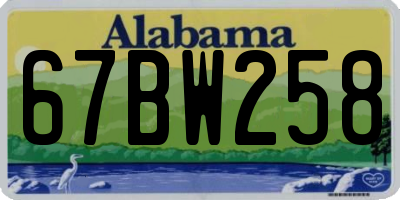 AL license plate 67BW258