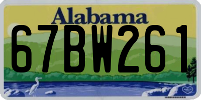 AL license plate 67BW261