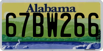 AL license plate 67BW266