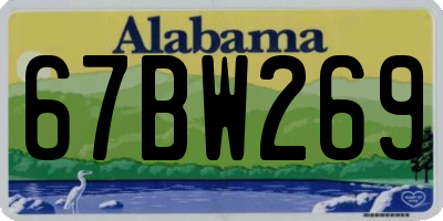 AL license plate 67BW269