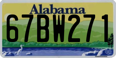 AL license plate 67BW271