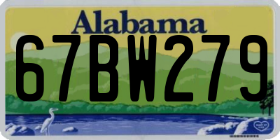 AL license plate 67BW279
