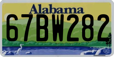 AL license plate 67BW282