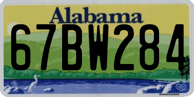 AL license plate 67BW284
