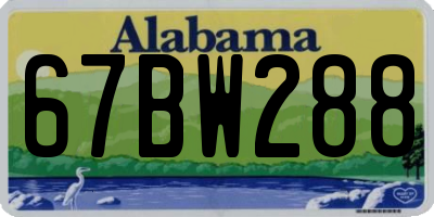 AL license plate 67BW288