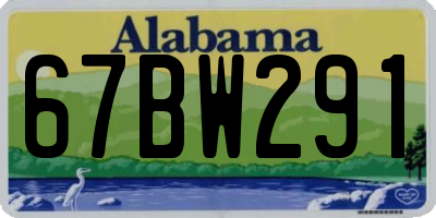 AL license plate 67BW291