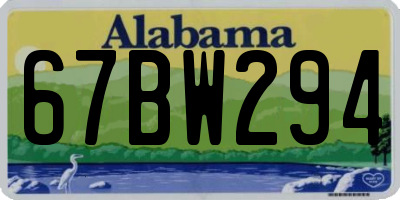AL license plate 67BW294