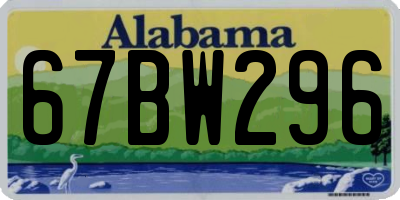 AL license plate 67BW296