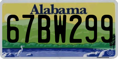 AL license plate 67BW299