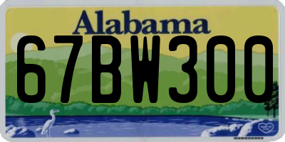 AL license plate 67BW300