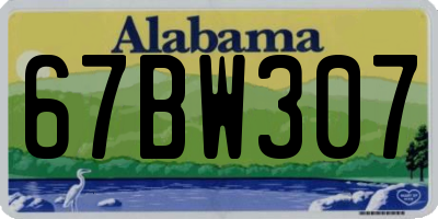 AL license plate 67BW307
