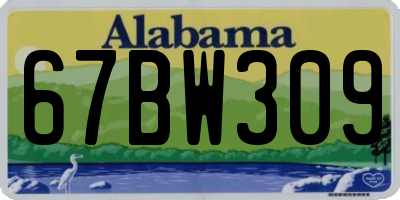 AL license plate 67BW309