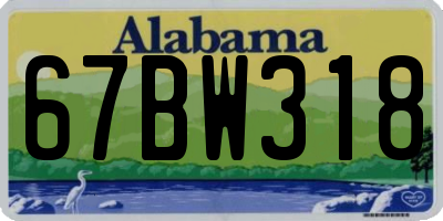 AL license plate 67BW318