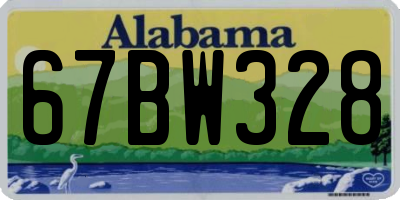 AL license plate 67BW328