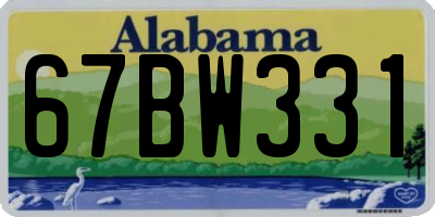 AL license plate 67BW331