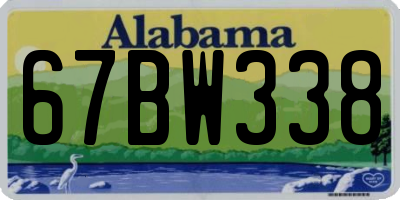 AL license plate 67BW338