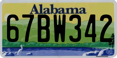 AL license plate 67BW342