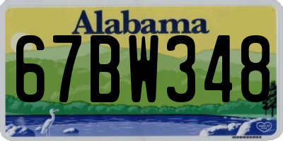 AL license plate 67BW348