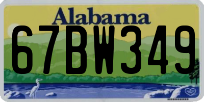 AL license plate 67BW349