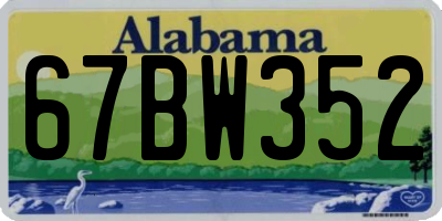 AL license plate 67BW352