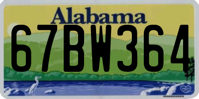 AL license plate 67BW364