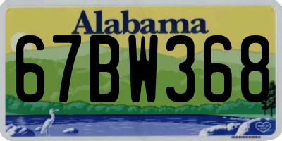 AL license plate 67BW368