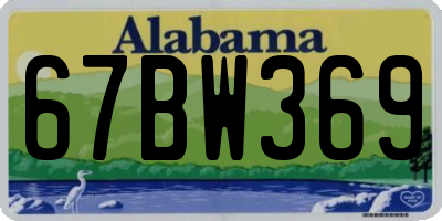 AL license plate 67BW369