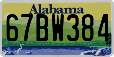 AL license plate 67BW384