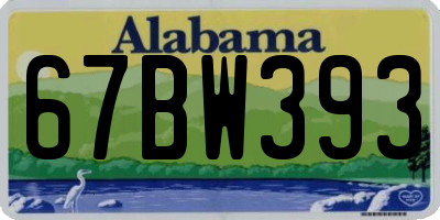 AL license plate 67BW393