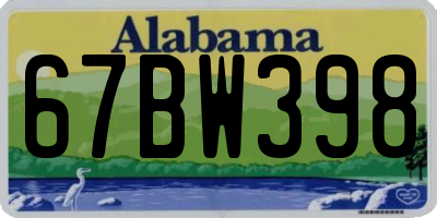 AL license plate 67BW398