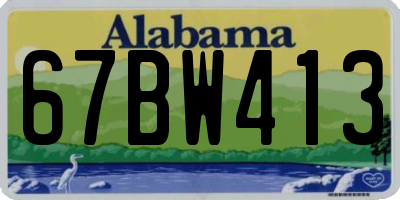 AL license plate 67BW413
