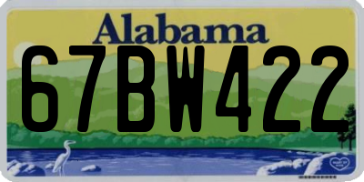 AL license plate 67BW422