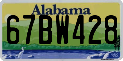 AL license plate 67BW428