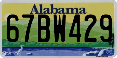 AL license plate 67BW429